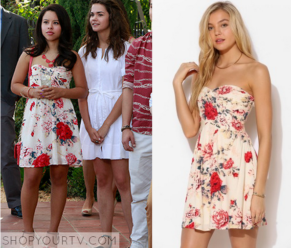 The Fosters Season 2 Episode 10 Marianas Floral Strapless Dress