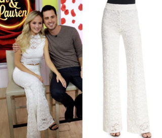 white lace trousers