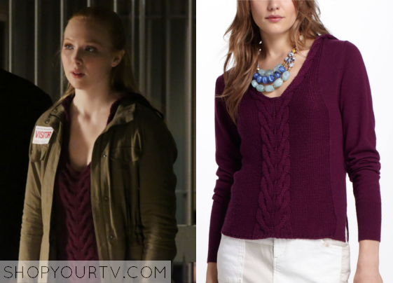 Castle: Season 7 Episode 6 Alexis' Embroidered Cuff Thermal Henley