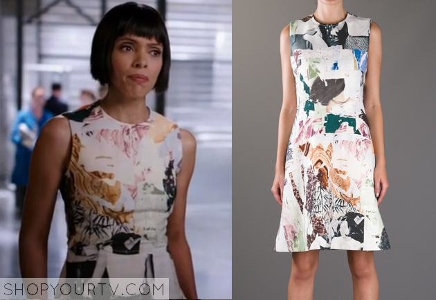 the dress black and white Camille Saroyan (Tamara Taylor in Bones