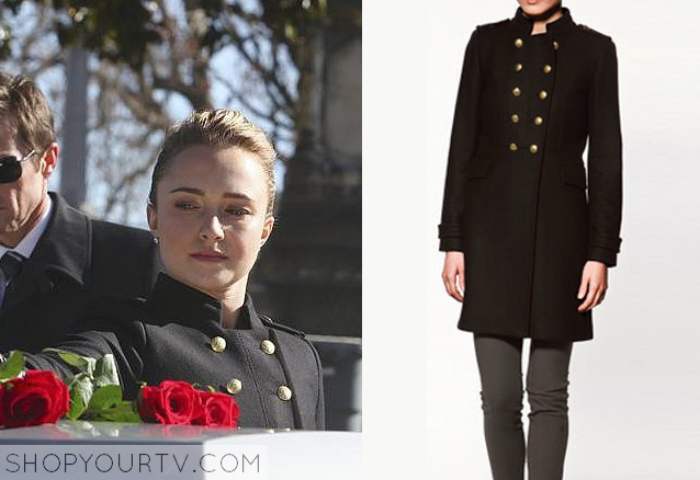 zara black military coat