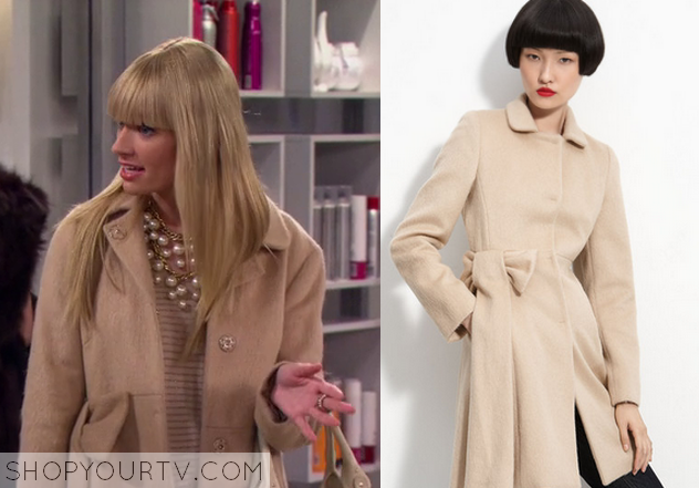 2 Broke Girls: Season 3 Episode 17 Caroline's White and Mesh Stripe Dress