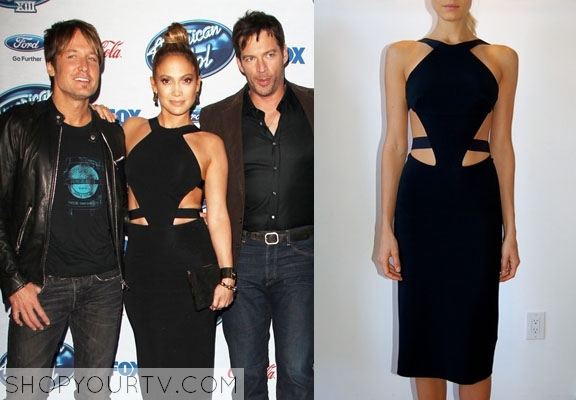 jlo black cut out dress