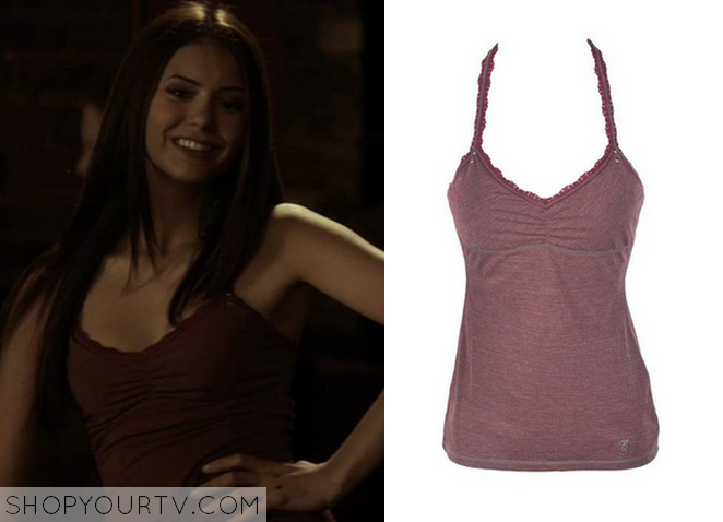 The Vampire Diaries: Season 1 Episode 10 Elena's Red Cinched Tank