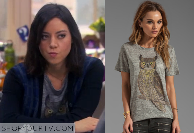 WornOnTV: April's spray paint print hoodie on the Parks and Rec intro, Aubrey  Plaza