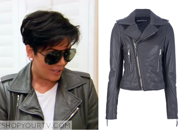 balenciaga grey leather jacket