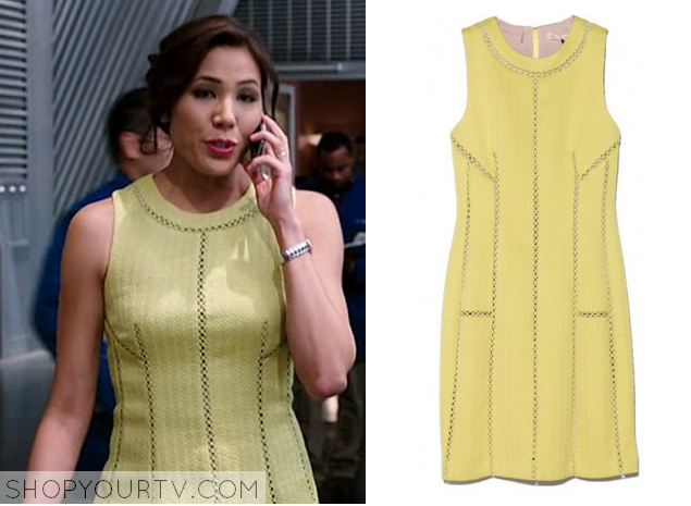 BONES: SEASON 9 EPISODE 14 CAMILLE'S Collage Print Dress