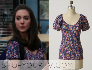 Community: Season 1 Episode 15 Annie's Purple Floral Top | Shop Your TV