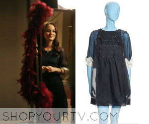 Gossip Girl: Season 1 Episode 5 Blair's Navy Stud Dress | Shop Your TV