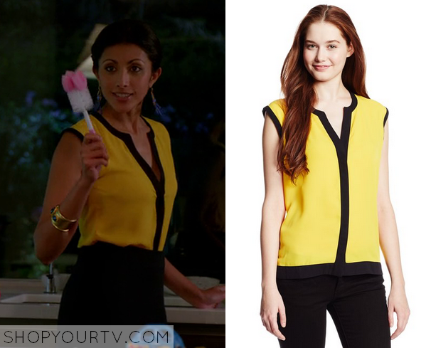 black and yellow blouse