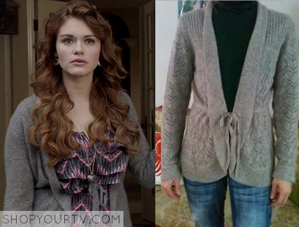 Teen Wolf Season 2 Episode 7 Lydia s Grey Tie Front Cardigan