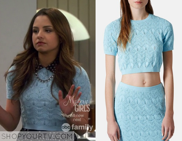 Young & Hungry: Season 1 Episode 2 Sofia's Blue Knit Crop Top | Shop ...