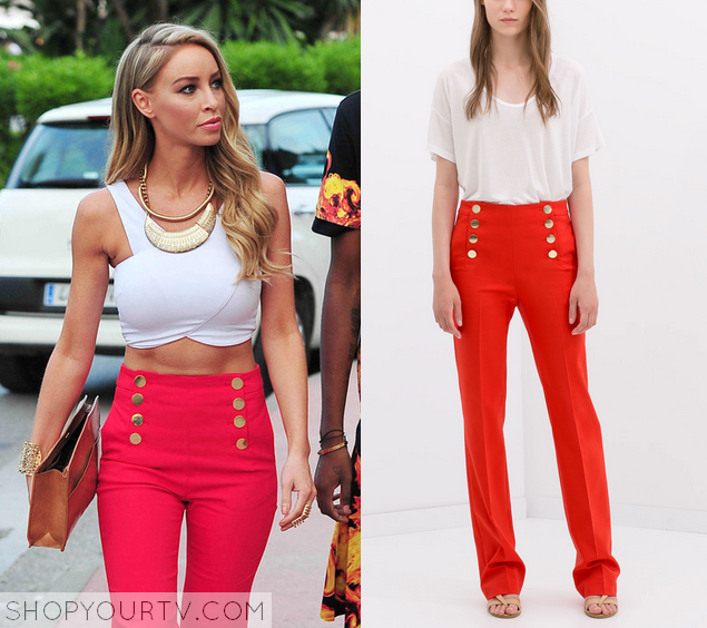 Image 1 of HIGH-WAISTED BELTED PANTS from Zara  High waisted pants outfit,  Red trousers, Zara outfit