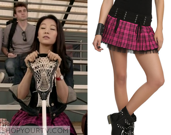 Hot topic 2024 pink plaid skirt