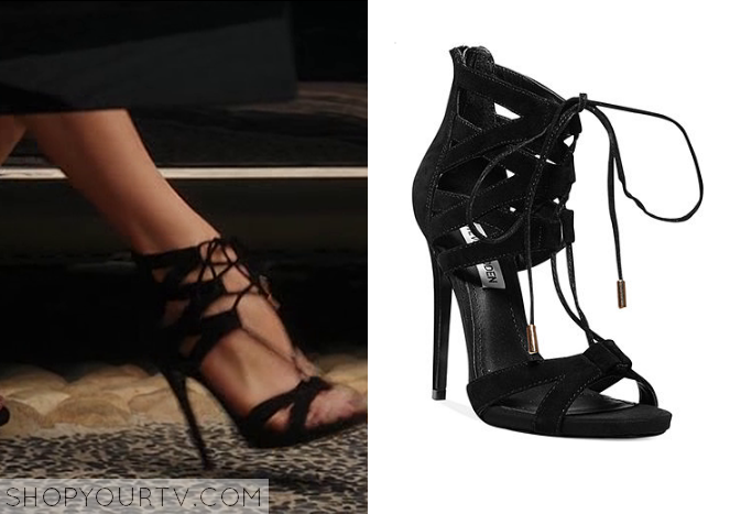 steve madden black lace up heels