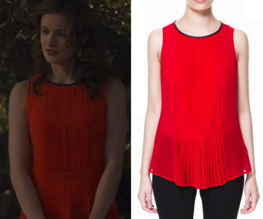 Reckless: Season 1 Episode 12 Jamie's Red Pleated Top | Shop Your TV