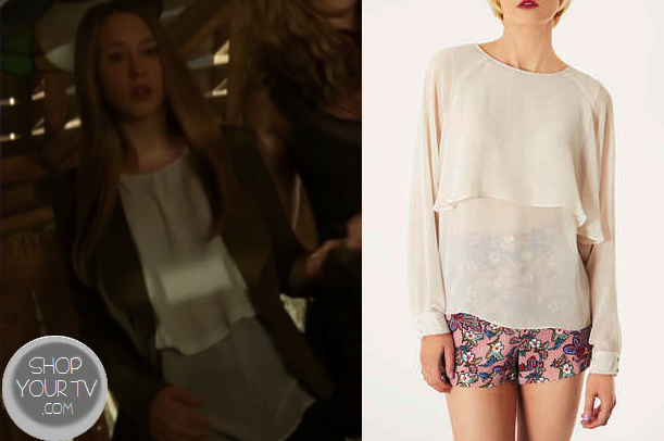 American Horror Story: Season 3 Episode 3 Zoe's Sheer Layered Top