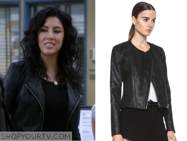 Brooklyn Nine Nine Season 2 Episode 1 Rosa S Black Leather Jacket Shop Your Tv