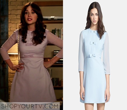 New Girl: Season 4 Episode 4 Jess's lilac bow dress | Shop Your TV