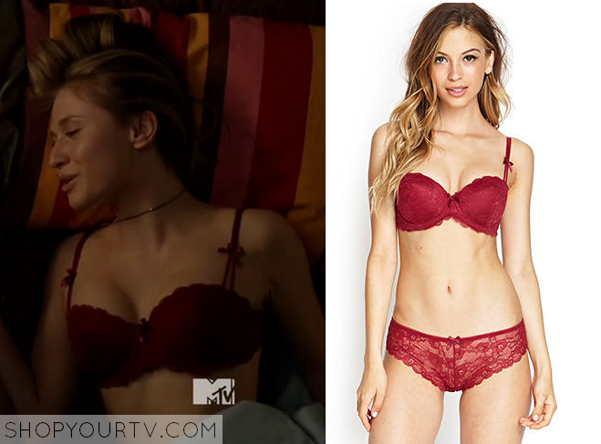 Faking It Season 2 Episode 10 Amy s Red Scalloped Bra Shop Your TV