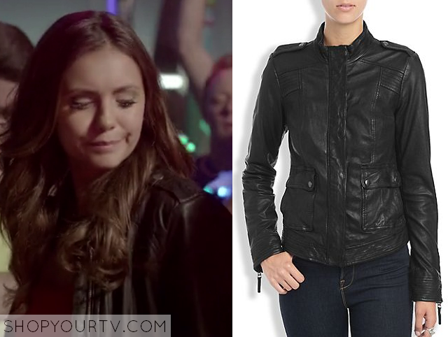 Elena gilbert black outlet leather jacket