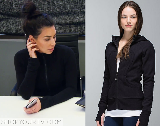 black zip up athletic jacket