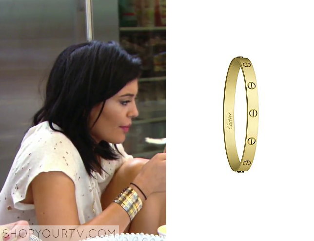 KUWTK Season 10 Episode 1 Kylie s Silver Gold Screw Bracelets