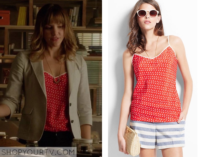 Scorpion: Season 1 episode 5 Paige's red sail print cami | Shop Your TV