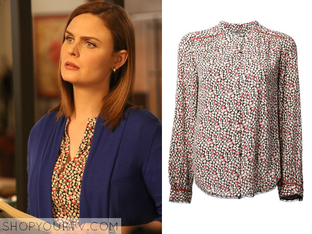 Bones: Season 10 Episode 11 Camille's Black Wrap Neck Top