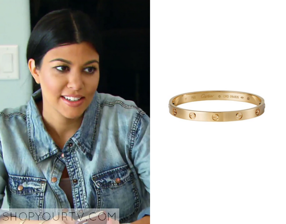 Kourtney kardashian cartier love shop bracelet