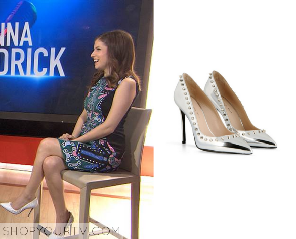 The Today Show: May 2015 Anna Kendrick's White Stud Pumps | Fashion ...