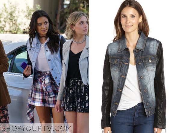 Pretty Little Liars: Season 6 Episode 4 Emily's Leather Sleeve Denim ...