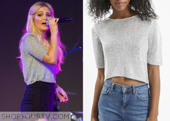 D23 Expo: Olivia Holt's Metal Yarn Tee | Shop Your TV