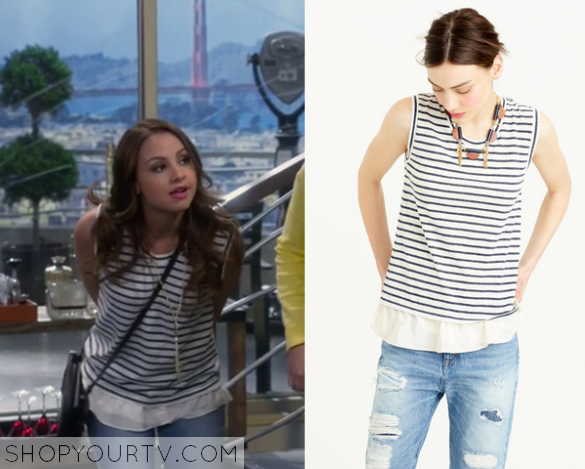 Young and Hungry: Season 2 Episode 17 Sofia's Striped Trim Tank | Shop ...