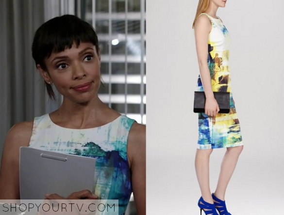 Bones: Season 10 Episode 2 Camille's Black & Blue Dress