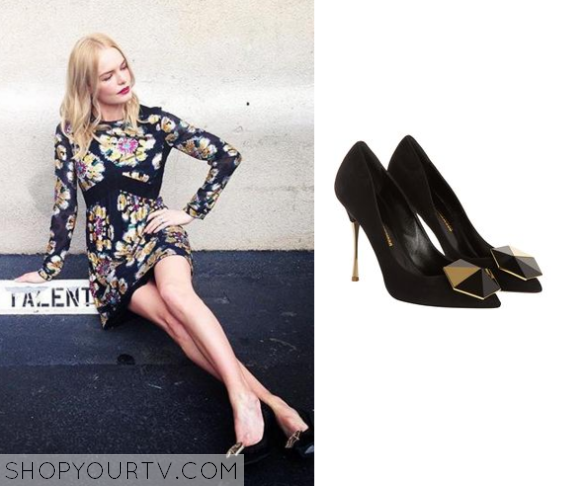 Conan: October 2015 Kate Bosworth's Black Statement Pumps | Shop Your TV