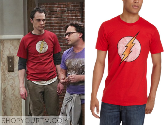 Big Bang Theory: Season 9 Episode 3 Sheldon’s Red Flash Tee – Shop Your TV