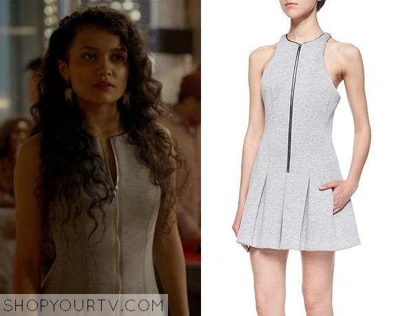 Empire: Season 2 Episode 9 Laura's Grey Zip Front Dress | Shop Your TV