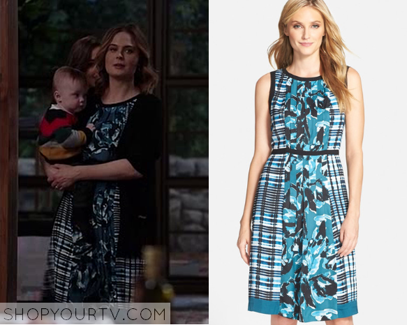 Bones: Season 10 Episode 2 Camille's Black & Blue Dress