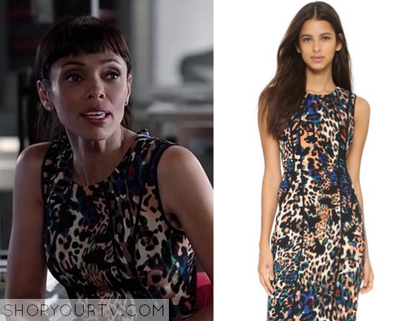 Bones Season 11 Episode 8 Cam s Abstract Leopard Print Dress