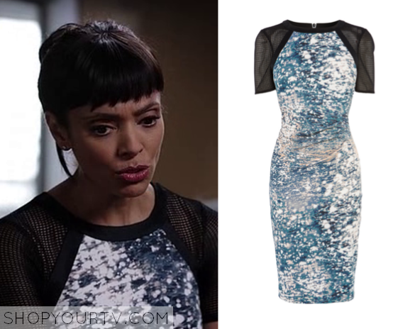 Bones: Season 10 Episode 2 Camille's Black & Blue Dress