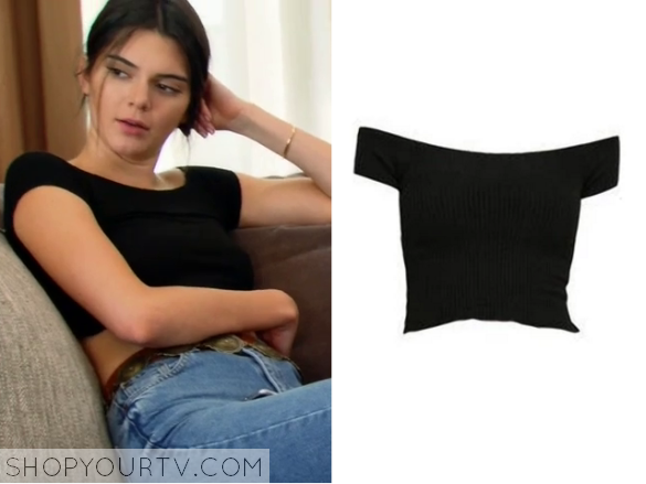 Brandy Melville black off the shoulder TOP