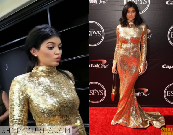 KUWTK: Season 11 Episode 1 Kylie’s Gold Gown – Shop Your TV