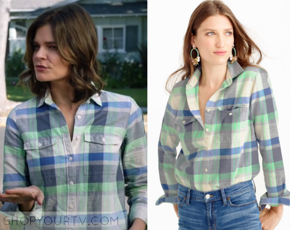 Life In Pieces Season 1 Episode 13 Heathers Greenblue Plaid Shirt Shop Your Tv 4566