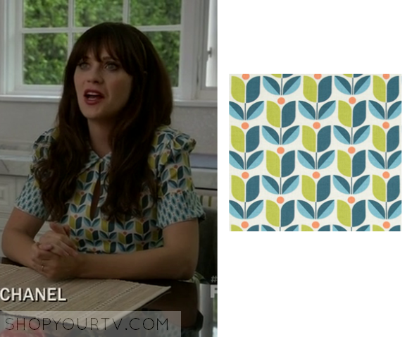 New Girl Season 5 Episode 2 Jess Green Tulip Print Dress Shop Your Tv 0316