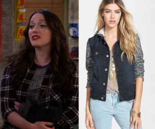 2 Broke Girls: Season 5 Episode 8 Max's Denim Hooded Jacket | Shop Your TV