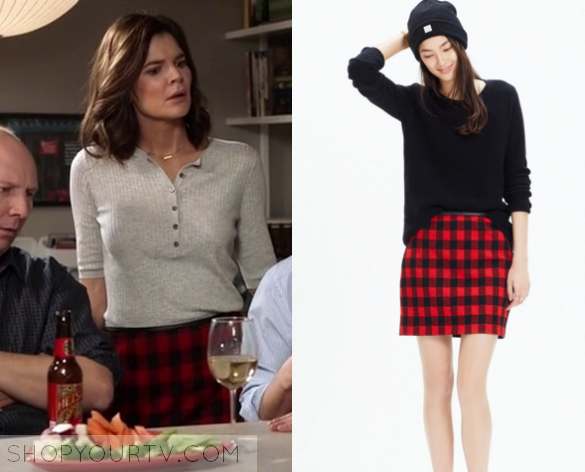 Life in Pieces: Season 1 Episode 14 Heather's Red Check Skirt | Shop ...