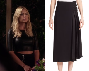 Pretty Little Liars: Season 6 Episode 17 Hanna's Pleated Leather Skirt ...