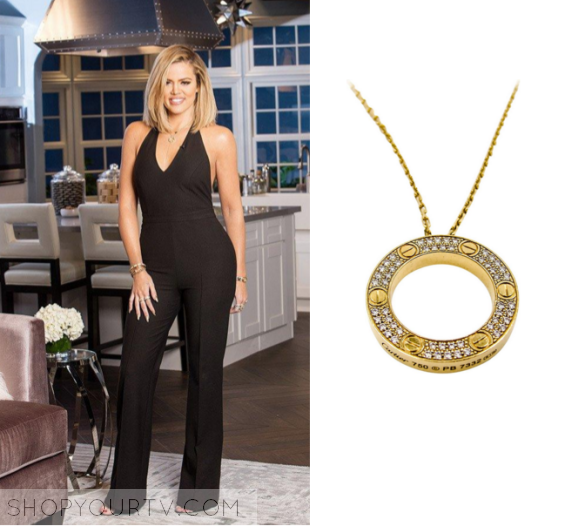 khloe kardashian cartier love necklace