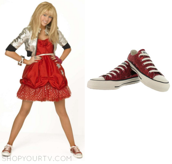 Hannah Montana: Season 1 Promo Miley's Red Sequin Sneakers | Shop Your TV